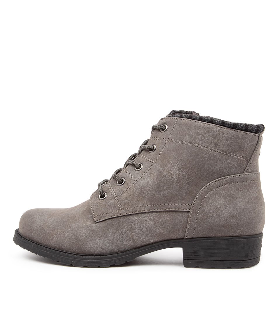 Buy I Love Billy Camber Il Grey Ankle Boots Shoes Online | Shoes Trove