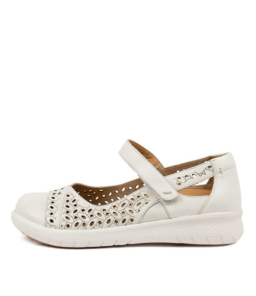 Buy Ziera Selmah Xf Zr White Flats Shoes Online | Shoes Trove