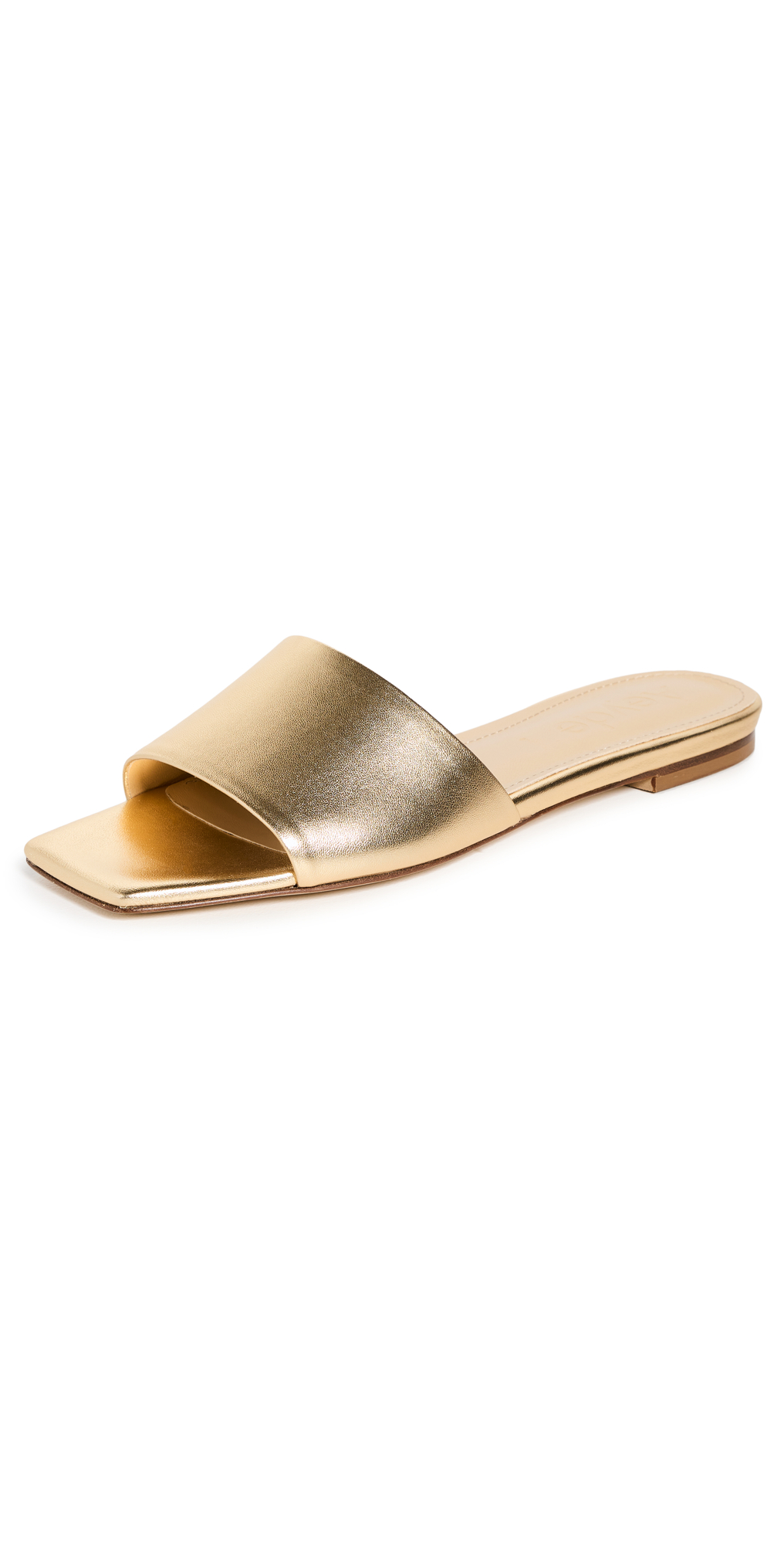 Buy AEYDE Anna Laminated Nappa Leather Gold Shoes Online | Shoes Trove