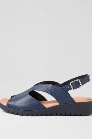 Django & Juliette Megan Dj Navy Navy Sole Leather Navy Navy Sole Sandals