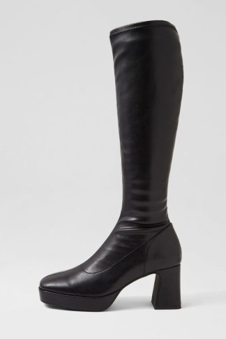 Mollini Nowla Mo Black Stretch Smooth Black Boots