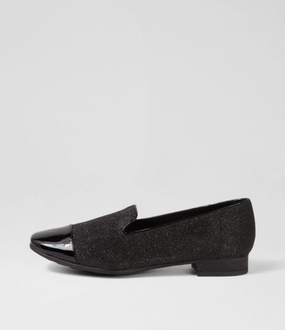 Diana Ferrari Tother Flats Black-Black Metallic | Diana Ferrari Shoes
