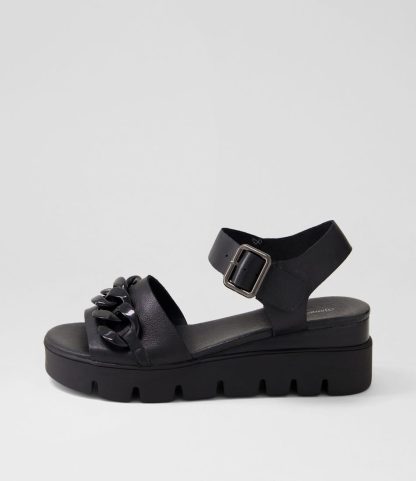 Django & Juliette Racassy Sandals Black-Black&Black | Django & Juliette Shoes