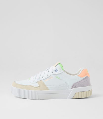 Skechers Jade Stylish Type Sneakers White Multi | Skechers Shoes