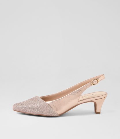 Supersoft Linsain Heels Champagne Sparkle | Supersoft Shoes